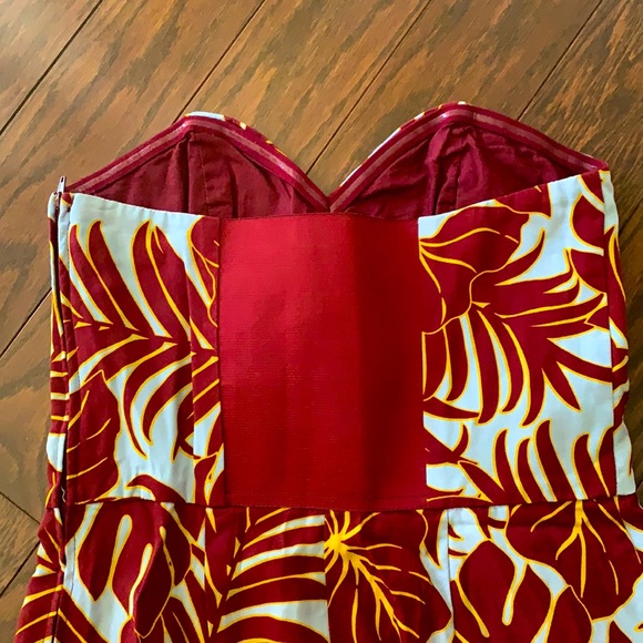 H&M Jumpsuit in blue/burgundy print sz 8 - Picture 3 of 3